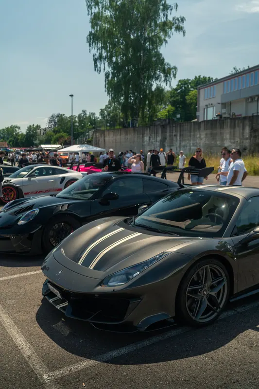 A row of cars at Supercar Sunday